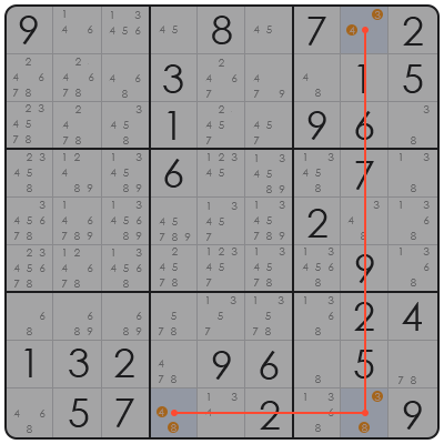 sudoku naked pairs technique